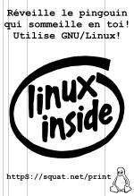 une affiche pro gnu/pinguin